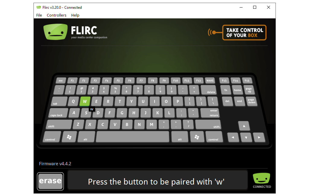 Захват клавиши в приложении FLIRC