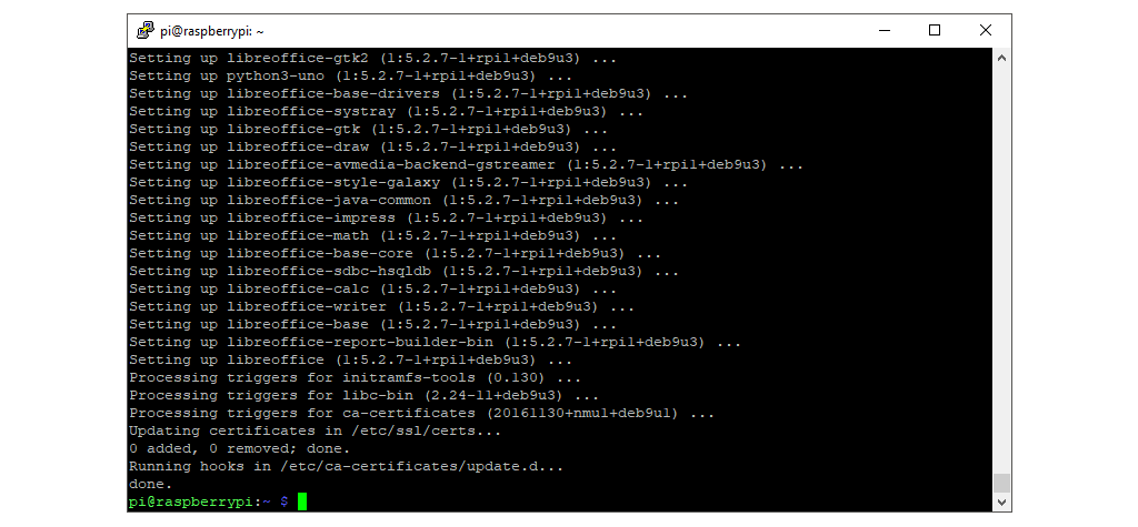 Обновление Raspbian в терминале