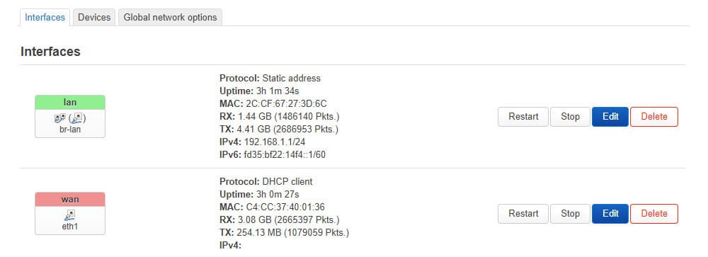 Веб-интерфейс OpenWrt