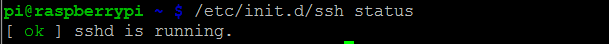 Проверка статуса SSH