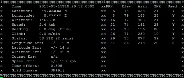 Вывод cgps -s