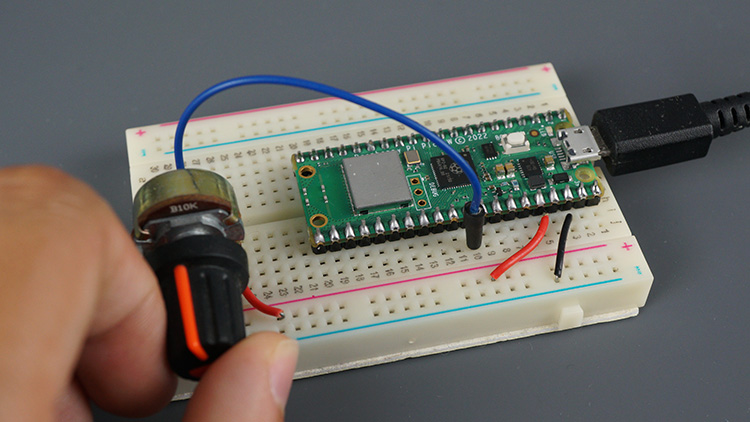 Raspberry Pi Pico - регулировка потенциометра, аналоговое чтение