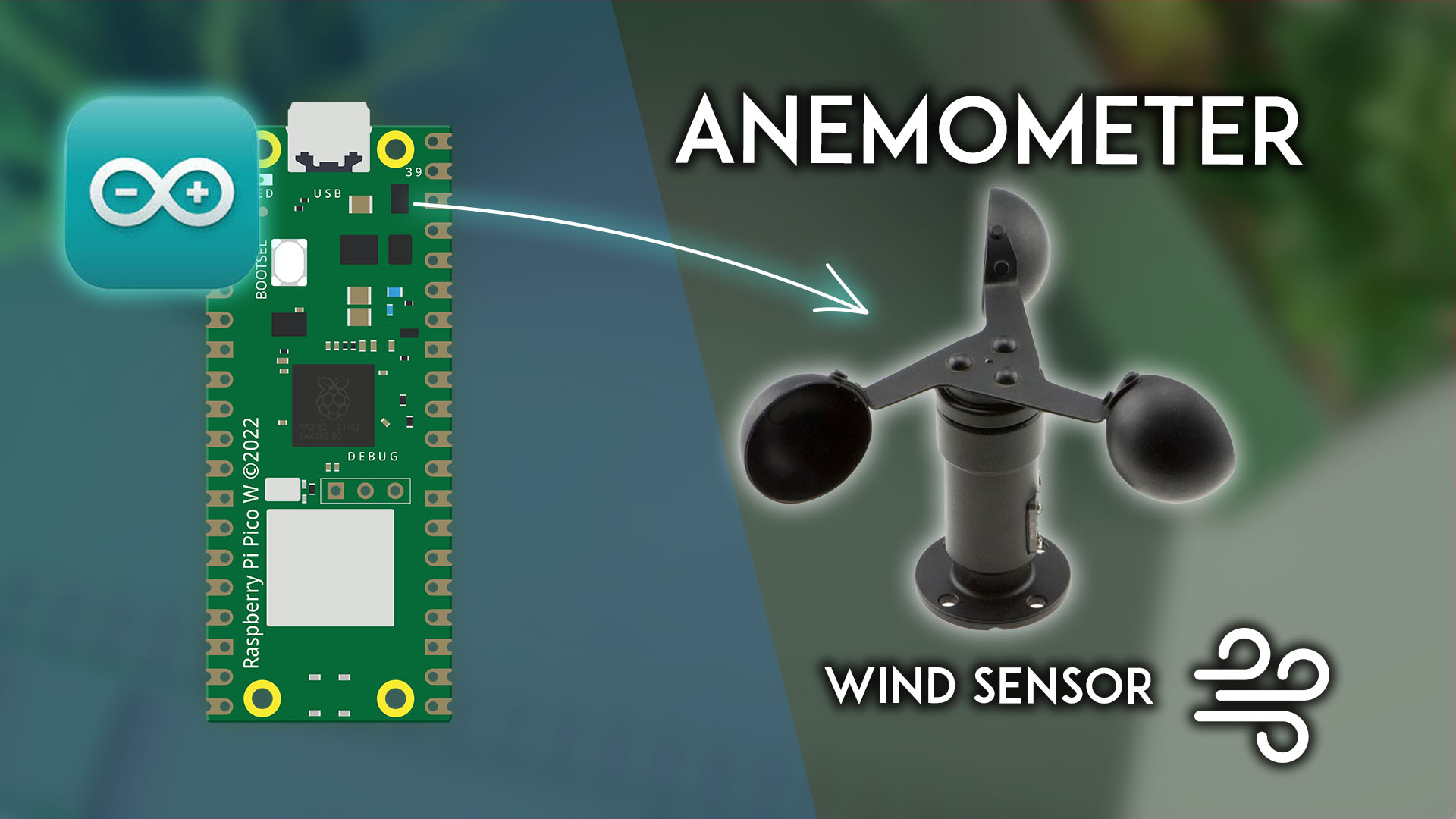 Raspberry Pi Pico с датчиком ветра - Arduino IDE