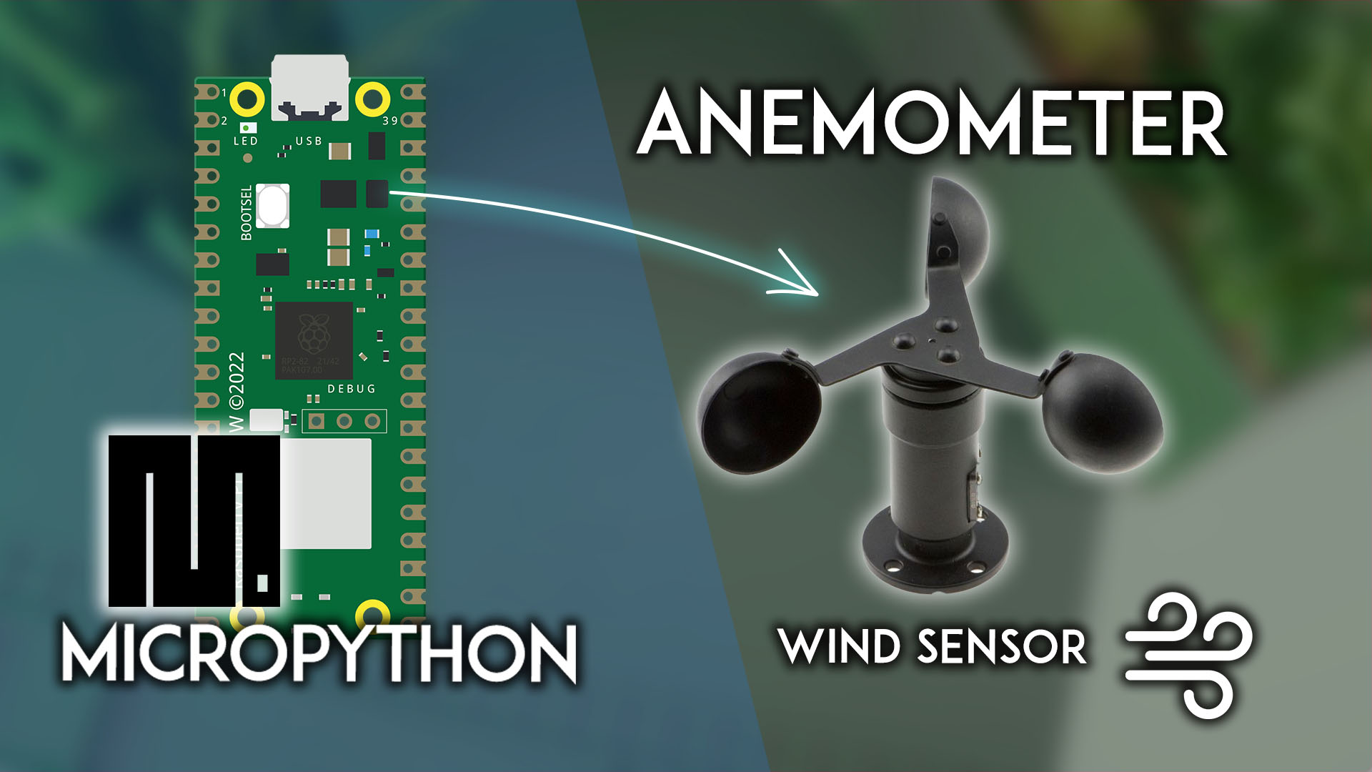 Raspberry Pi Pico с анемометром - измерение скорости ветра MicroPython