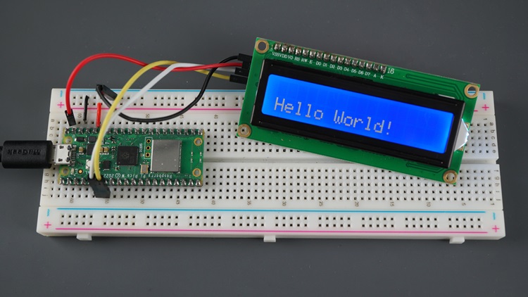 LCD Raspberry Pi Pico Hello World - строка 2