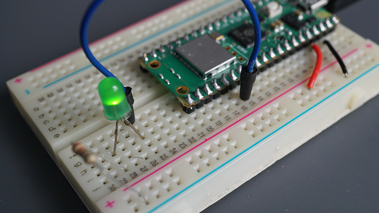 Raspberry Pi Pico светодиод ШИМ — полная яркость