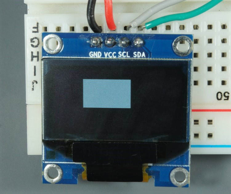 Raspberry Pi Pico Arduino OLED-дисплей закрашенный прямоугольник