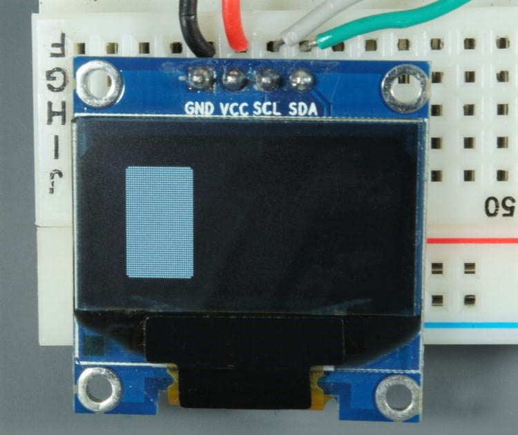 Raspberry Pi Pico Arduino OLED-дисплей прямоугольник вертикальный закрашенный