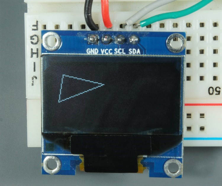 Raspberry Pi Pico Arduino OLED-дисплей треугольник