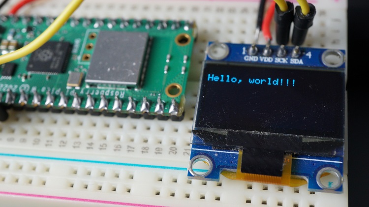 Raspberry Pi Pico OLED-дисплей базовый пример
