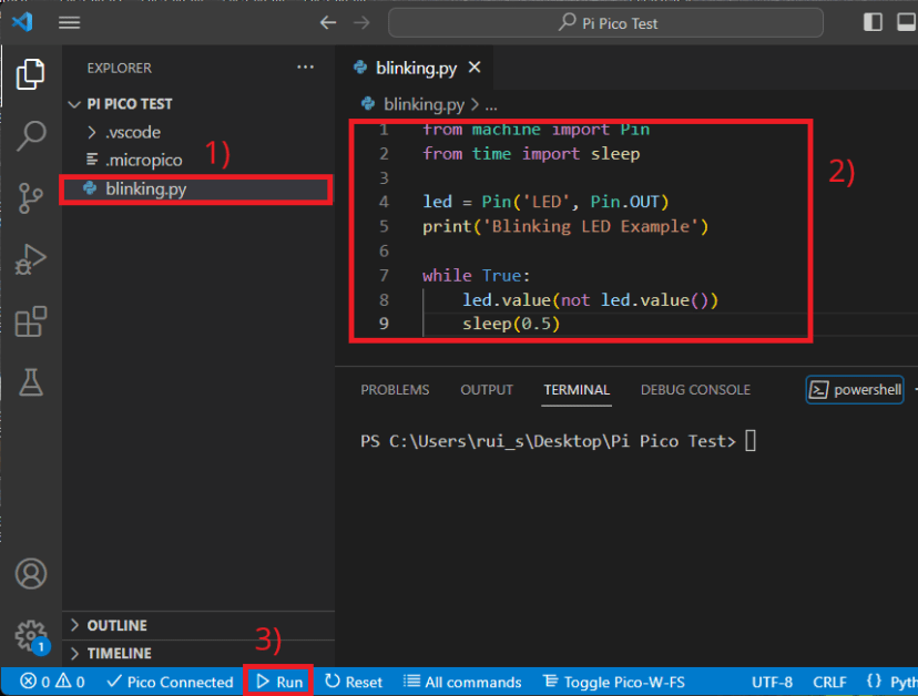 Создание проекта MicroPython Raspberry Pi Pico VS Code