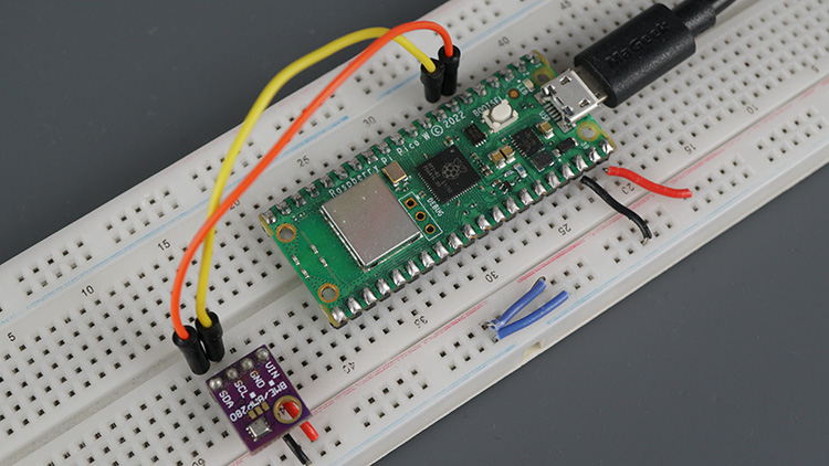Raspberry Pi Pico подключён к BME280