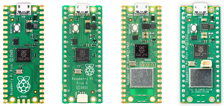 Семейство Raspberry Pi Pico — Pico, Pico H, Pico W, Pico WH