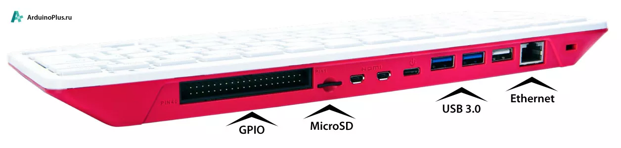 Raspberry Pi 400 разъемы