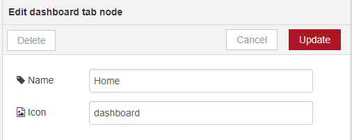 Редактирование вкладки в Node-RED Dashboard