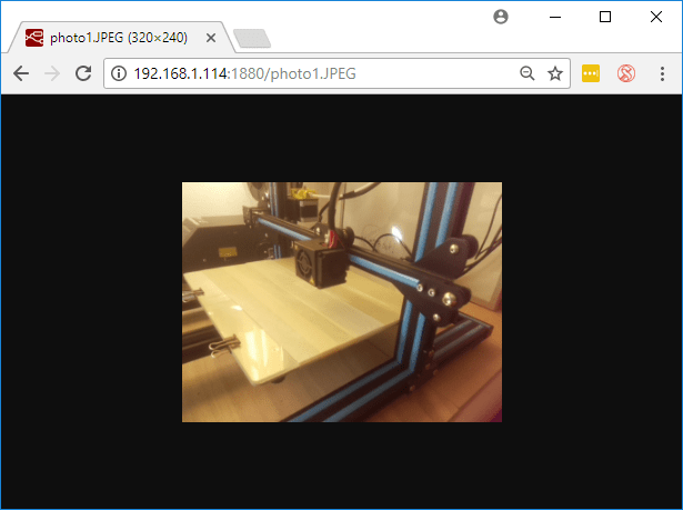 Тестирование фотографии камеры Pi через браузер