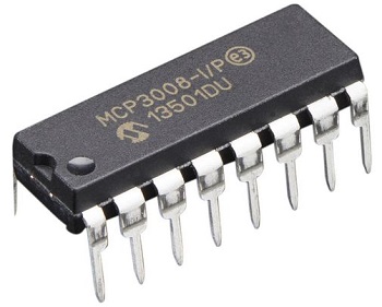 Микросхема MCP3008 аналогово-цифровой преобразователь