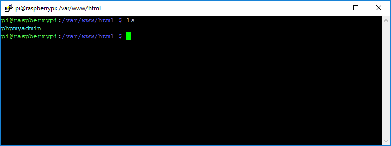 Raspberry Pi перемещение phpMyAdmin в /var/www/html папка phpMyAdmin