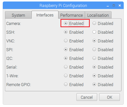 Настройка Raspberry Pi — включение камеры через интерфейс