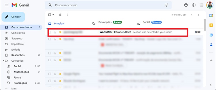 Raspberry Pi — датчик движения с уведомлениями по email — получение письма
