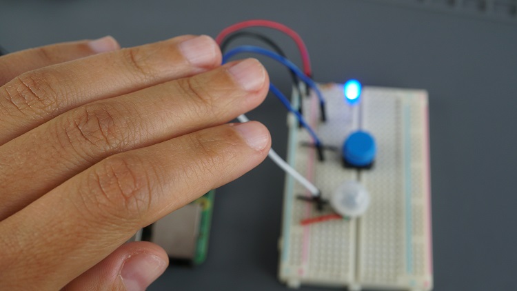 Raspberry Pi — датчик движения с уведомлениями — тестирование схемы