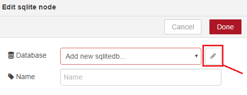 Настройка SQLite в Node-RED