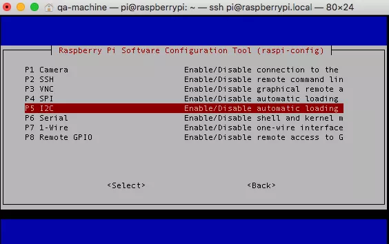 Включение I2C в raspi-config