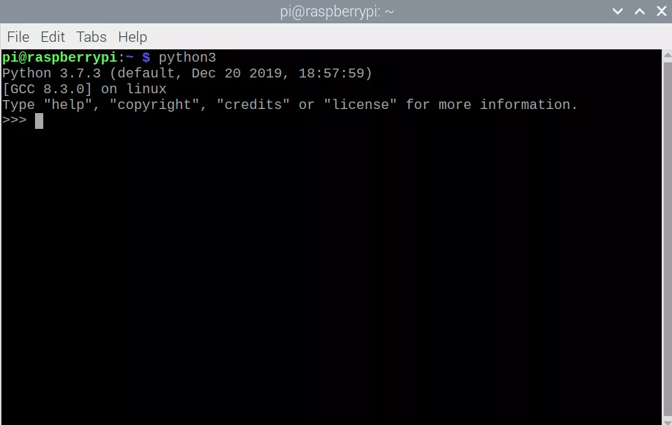 Запуск Python 3 в терминале Raspberry Pi